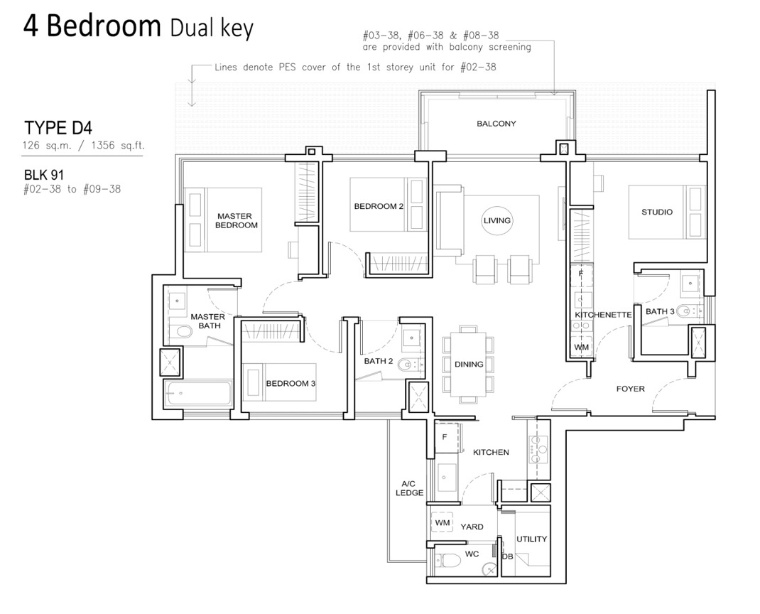 4 Bedroom dual key in Jewel at Buangkok